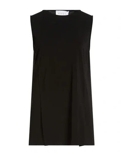 Kaos Woman Top Black Size 4 Acetate, Polyamide, Elastane