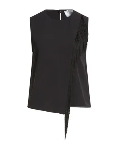 Kaos Woman Top Black Size 6 Polyester, Elastane