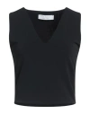 Kaos Woman Top Black Size 12 Acetate, Nylon, Elastane