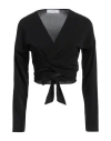 Kaos Woman Top Black Size 6 Acetate, Polyamide, Elastane