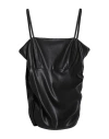 Kaos Woman Top Black Size 8 Polyurethane, Polyester