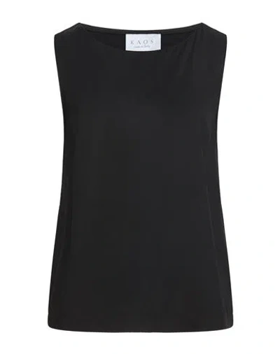 Kaos Woman Top Black Size 8 Viscose