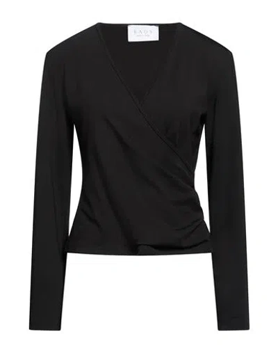 Kaos Woman Top Black Size 8 Viscose, Polyamide, Elastane