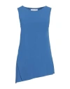Kaos Woman Top Blue Size 10 Acetate, Nylon, Elastane