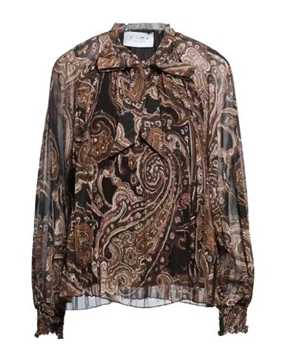 Kaos Woman Top Brown Size L Polyester
