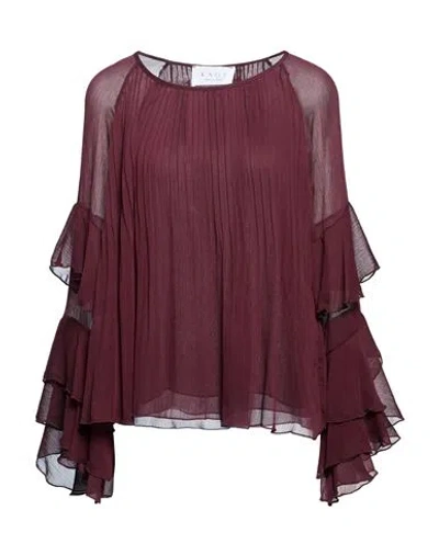 Kaos Woman Top Burgundy Size 10 Polyester In Red