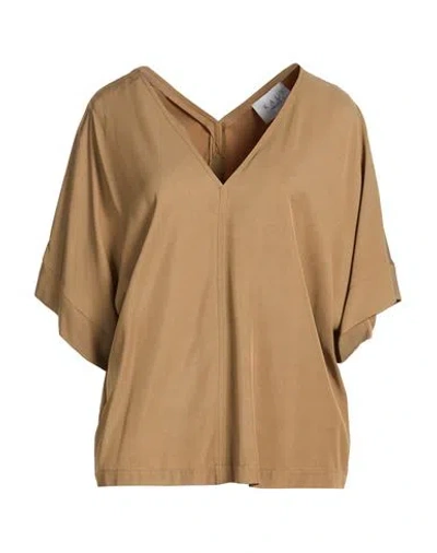 Kaos Woman Top Camel Size 16 Viscose In Brown