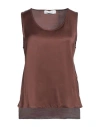 Kaos Woman Top Chocolate Brown Size 6 Viscose