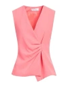 Kaos Woman Top Coral Size 10 Polyester, Elastane In Red