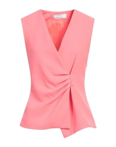 Kaos Woman Top Coral Size 10 Polyester, Elastane In Red