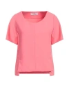 Kaos Woman Top Coral Size 12 Polyester, Elastane In Red