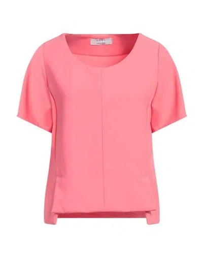 Kaos Woman Top Coral Size 12 Polyester, Elastane In Red