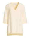Kaos Woman Top Cream Size 12 Polyester, Elastane In Yellow