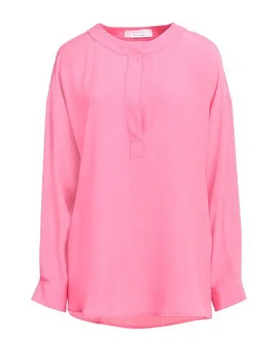 Kaos Woman Top Fuchsia Size 10 Acetate, Silk In Pink