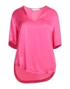 Shop Kaos Woman Top Fuchsia Size 8 Viscose In Pink
