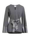 Kaos Woman Top Grey Size 8 Polyester, Viscose, Elastane In Gray