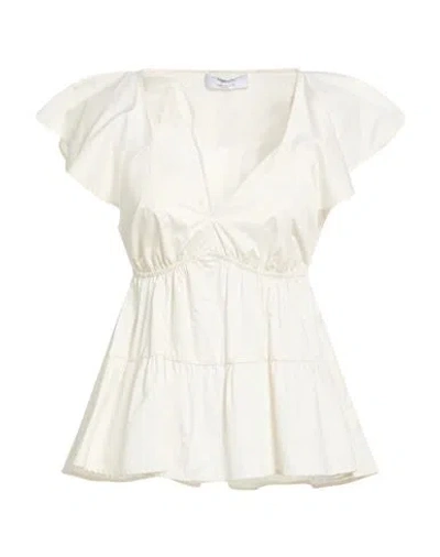 Kaos Woman Top Ivory Size 10 Cotton In White