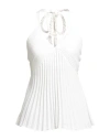 Kaos Woman Top Ivory Size 4 Polyester In White