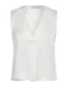 Kaos Woman Top Ivory Size 8 Viscose In White