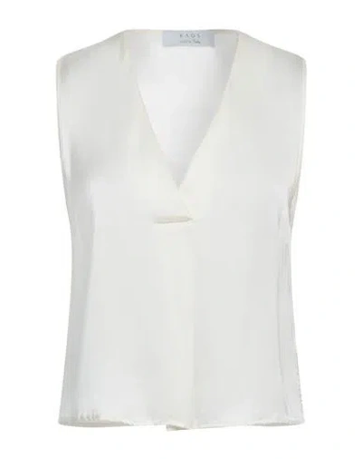 Kaos Woman Top Ivory Size 8 Viscose In White