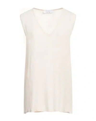 Kaos Woman Top Ivory Size 8 Viscose In White