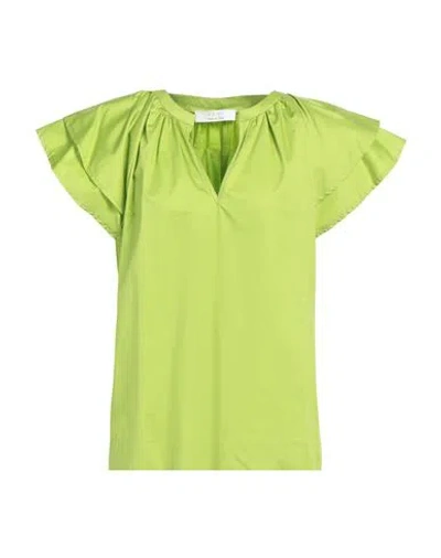 Kaos Woman Top Light Green Size 12 Cotton