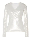 Kaos Woman Top Light Grey Size S Polyester, Elastane In Grey