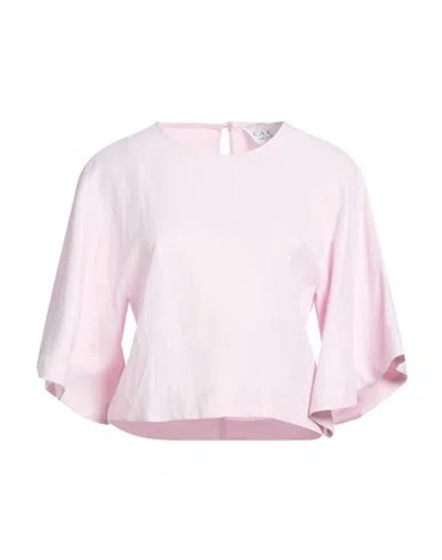 Kaos Woman Top Light Pink Size 4 Viscose, Linen
