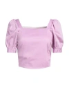 Kaos Woman Top Light Purple Size 6 Cotton, Elastane In Purple