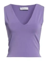 Kaos Woman Top Mauve Size 10 Acetate, Nylon, Elastane In Purple