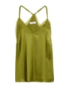 Kaos Woman Top Military Green Size 10 Viscose