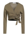 Kaos Woman Top Military Green Size 8 Acetate, Polyamide, Elastane