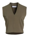 Kaos Woman Top Military Green Size 8 Acetate, Polyamide, Elastane