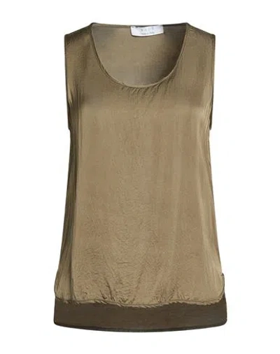 Kaos Woman Top Military Green Size 8 Viscose In Neutral