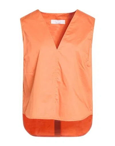 Kaos Woman Top Orange Size 8 Cotton