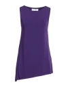 Kaos Woman Top Purple Size 10 Acetate, Nylon, Elastane In Purple