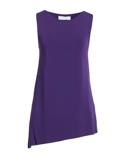 Kaos Woman Top Purple Size 10 Acetate, Nylon, Elastane