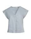 Kaos Woman Top Ivory Size 8 Viscose In Blue