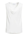 Kaos Woman Top White Size 4 Rayon