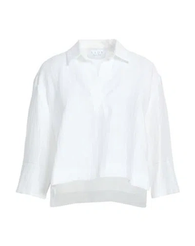 Kaos Woman Top White Size 6 Linen, Polyester