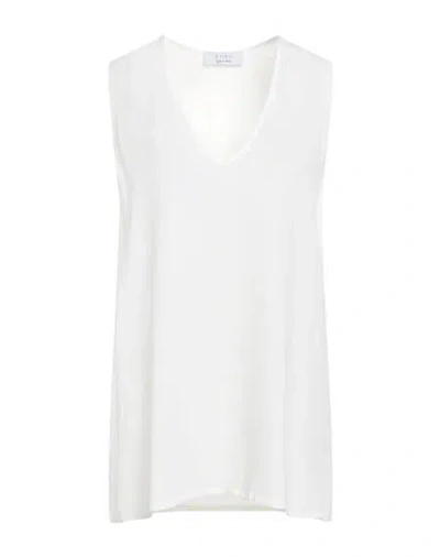 Kaos Woman Top White Size 8 Viscose