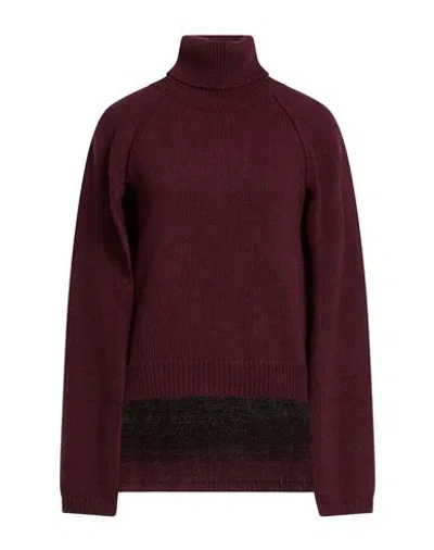 Kaos Woman Turtleneck Burgundy Size Xs/s Acrylic, Wool, Viscose, Alpaca Wool