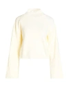 Kaos Woman Turtleneck Cream Size L Viscose, Polyester In White