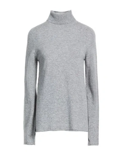 Kaos Woman Turtleneck Grey Size M Wool In Gray