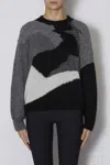Kaos Woman Sweater Black Size L Acrylic, Polyamide, Mohair Wool, Viscose, Metallic Fiber In Blue