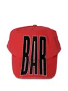 Kap Company Bar-embroidered Adjustable Baseball Cap In Red
