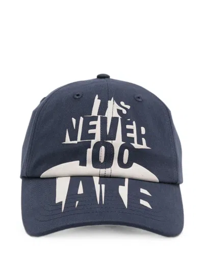 Kap Company Slogan-print Cap In Blue