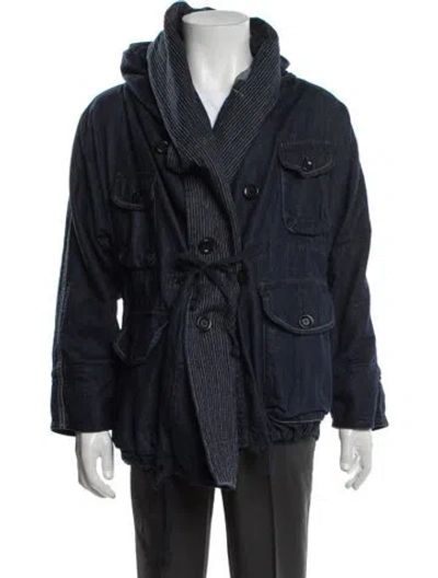 Pre-owned Kapital 10oz Ring Coat Jacket In Blue