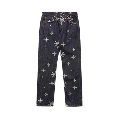 Pre-owned Kapital 14 oz Denim Snow Embroidery 5p Jeans 'indigo' | Blue | Men's Size 38