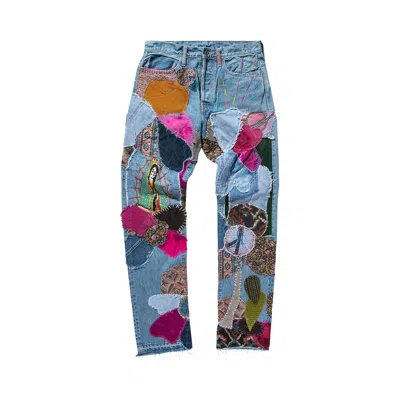 Pre-owned Kapital 14oz Denim Crazy El Paso 5p Monkey Cisco (hippie Insane Remake) 'indigo Processing' | Blue |